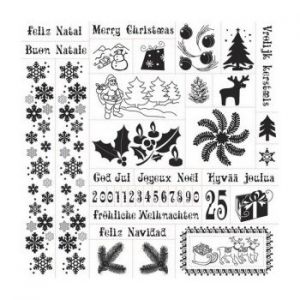Stemple silikonowe Fiskars Christmas, 41szt